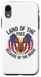 Coque pour iPhone XR USA Eagle Land of the Free à cause du Brave Memorial