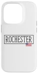 Coque pour iPhone 14 Pro Rochester City Drapeau USA Voyage US Amérique Femmes Hommes