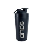 SOLID Nutrition Stainless Steel Shaker, 500 ml (Black)