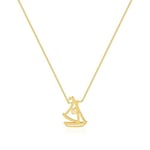 Couture Kingdom Pendentif Disney - Disney Princesse Vaiana Bateau Plara et Pendentif Plaqué Or