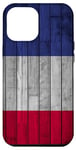 Coque pour iPhone 12 Pro Max France, planches de bois drapeau français, France