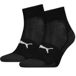 Puma Strumpor 2P Sport Cushioned Quarter Socks Svart Strl 35/38