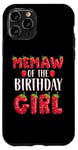 Coque pour iPhone 11 Pro Première fête d'anniversaire de Memaw Of The Birthday Girl Strawberry