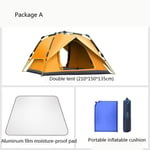 GUO Multi-person 360° Panoramic Family Camping Stable Steel Tube Structure 100% Waterproof Dome Frame Pop-up Tunnel Beach Awning Multi-person Tent-005