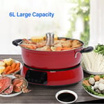 (EU Plug 220V 2000W Red)Rice Cooker 6L Stainless Steel Sugar Removal Lifting UK