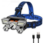 SHOP-STORY - HEADLAMP : Lampe Frontale Puissante Rechargeable avec 4 Modes d'Allumage