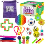 DS Brands Fidget Toy Set- 23 PC Fidget Fun Box with Simple Pop It Fidget Toy,