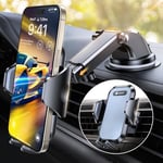 VICSEED 2024 BEST Military-Grade Car Phone Holder for Cars [66+LBS Strongest Suction] 3In 1 Dashboard Windscreen Vent Mobile Phone Holder for Car [Big phone & Thick Case Friendly] for iPhone Samsung