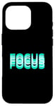 Coque pour iPhone 16 Pro Graphisme Aqua Light Teal FOCUS Aqua Turquoise