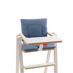 SUPAflat - Coussin d'Assise Confort en Coton - Coussin Réducteur pour Chaise Haute SUPAflat - Blue Velvet