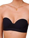 Pepper Strapless Bras | MVP Multiway Strapless, Underwire Bra, Comfy Bra with Convertible Straps (30A-40B), Black, 30B