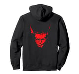 Halloween Horror Costume - Red Black Demon Face Pullover Hoodie