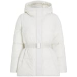 Veste Calvin Klein Jeans  Veste a capuche femme  Ref 64067 YBI Ecru