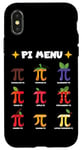 Coque pour iPhone X/XS Pi Menu Tarte au Chocolat Citrouille Myrtille Pêche Apple Pi Jour