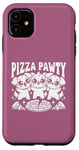 Coque pour iPhone 11 Pizza Party Pizza Pawty Three Dogs Funny Pun amoureux des chiens