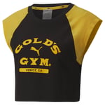 Puma x Gold's Gym Logo Cropped Top - Womens - Black Cotton - Size Small