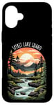 Coque pour iPhone 16 Plus Spirit Lake, Idaho, États-Unis, conception pittoresque de la montagne et de la vallée de la rivière