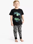 Brand Threads Kids' Batman T-Shirt Pyjama Set, Black