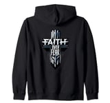 Faith Over Fear Bold Cross - For Hope Faith Love Believers Zip Hoodie