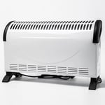 Chauffage à convection amovible portable 52 x 16 x 33 cm (L x l x H) 1800W Argent Blanc Élégant Chauffage électrique à économie d'énergie Ventilateur à économie d'énergie Grande surface jusqu'à 35 m²