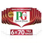 PG Tips Special Blends, English Breakfast Tea Bags Bulk, Bold, Strong & Flavourful, 6 Packs, 420 Plant Based Biodegradable Teabags