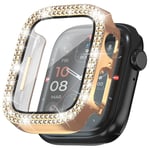 Heltäckande Skal Rhinestone Apple Watch Series 4-6 40mm roséguld