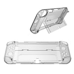 Kompatibel med Nintendo Switch OLED Protector Transparent fodral med Kickstand Transparent