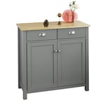 SoBuy® FSB25-HG Buffet Commode Armoire de Rangement Table Console Meuble de Rangement pour entrée Chambre Salon avec 2 tiroirs et 2 Portes- Gris Clair