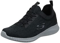 Skechers Men's Elite Flex Hartnell Trainers, Black Gray Mesh Trim, 12 UK