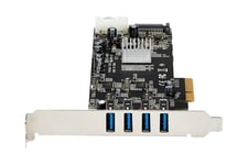 StarTech.com 4 Port USB 3.0 PCIe Card w/ 4 Dedicated Channels - UASP - USB 3.0 PCI Express Card Adapter - USB-adapter - PCIe x4 - USB 3.0 x 4