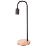 Lampe à Poser Bois & Métal "Vinara" 47cm Noir