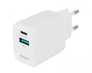 Deltaco USB-C &amp; USB-A Väggladdare - Vit