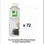 72 x 400ml Compressed Air Duster Cleaner Spray Can Laptop Keyboard Mouse Printer