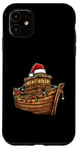 Coque pour iPhone 11 Chapeau de Noël Arche de Noé