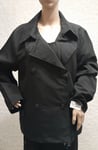 MF1 /Paletot Veste Femme Fluide Style Trench-Coat Court Noir T 46/48