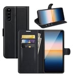 Sony Xperia 10 Iii      PU Wallet Case    [Black]