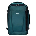 ECOHUB Bagages Cabine 40x20x25 Sac a Dos Voyage Ryanair sous Siège 13 Poches Sac a Dos Cabine Avion Valise Cabine Femme Homme Petite Sac Cabine Recyclable Pet Ecologique 20L Loisir，Brevetée（Bleu vert）