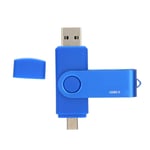 USB Flash Drive 12.0 16GB / 32GB / 64GB / 128GB with Two Ports, USB 2.0 Flash Drive Memory Stick Storage Expansion Flash Drive for iPhone iOS Android Smartphone(64G)