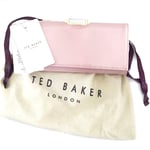 TED BAKER Dusky Pink Leather Purse | Large Womens Wallet | Card Case Coin Gift