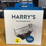 Harry's 12 x Razors Cartridges Refill Pack 5-Blade Shaver for Men 100% Original