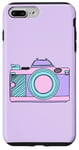 Coque pour iPhone 7 Plus/8 Plus Appareil photo aux couleurs pastel de la licorne Photographe