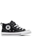 Converse Kids Boys Malden Street Mid Trainers - Black, Black, Size 11 Younger