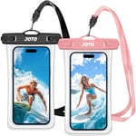 JOTO 2 Pochettes Étanches Smartphone Certifiée IPX8 iPhone 16/15/14/13/12/11 Plus Pro Max, Xiaomi Redmi Note 13/13 Pro 12 A3, Galaxy A15 A35 A25 A54 A55, Housse Étanche Jusqu'à 7 Pouces