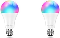 meross Alexa Smart Lighting Bulbs- Compatible with Alexa, Google Home and SmartThing WiFi LED Smart Bulbs Dimmable RGB Multicolor Remote Control 60W Equivalent E27 2700K-6500K (Pack of 2)