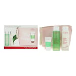 Clarins Perfect Cleansing Combination to Oily Skin 4 Piece Gift Set: Cleansing Milk 200ml - Toning Lotion