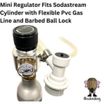 Regulator Fits Sodastream Cylinder CO2 Gas Line Corny Keg Charger Ball Lock
