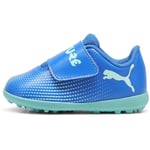 PUMA Boy's Unisex Kids Future 7 Play TT V INF Soccer Shoe, HYPERLINK Blue-Mint White, 4 UK Child