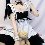 Miracle Varm Resa Runt Världen Rött Vin Söt Hjärta Piga Klänning Lolita Söt Piga Klänning Cosplay Handspel Black L