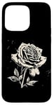 Coque pour iPhone 15 Pro Max Vintage Botanique Rose Fleur Fille Mignon Floral Plant Mom