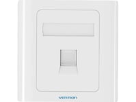 Vention 1-Port Keystone Uttag Väggplatta Typ 86 Vention Ifaw0 Vit